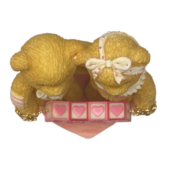 Cherished Teddies Bears Holding Love Block Letters Mini Figurine #203076 NEW - Picture 9 of 9